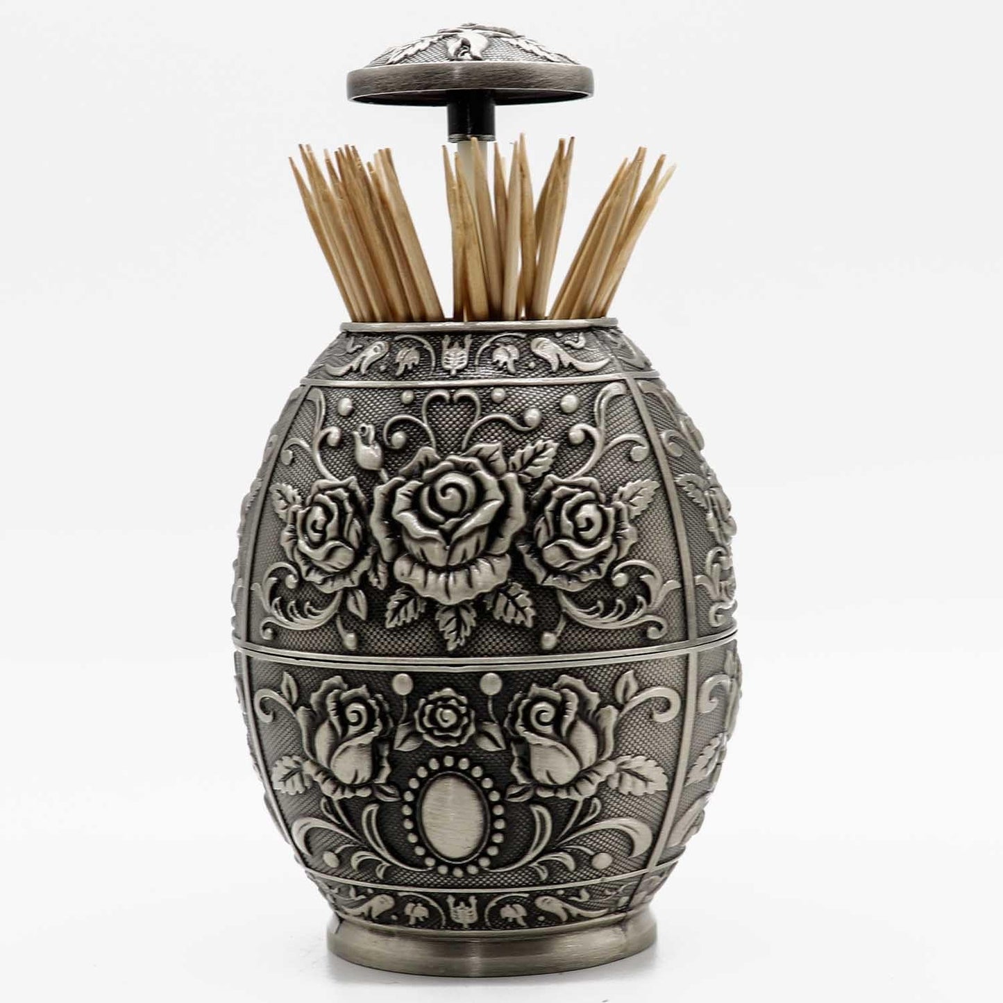 Vintage Metal Automatic Toothpick Holder