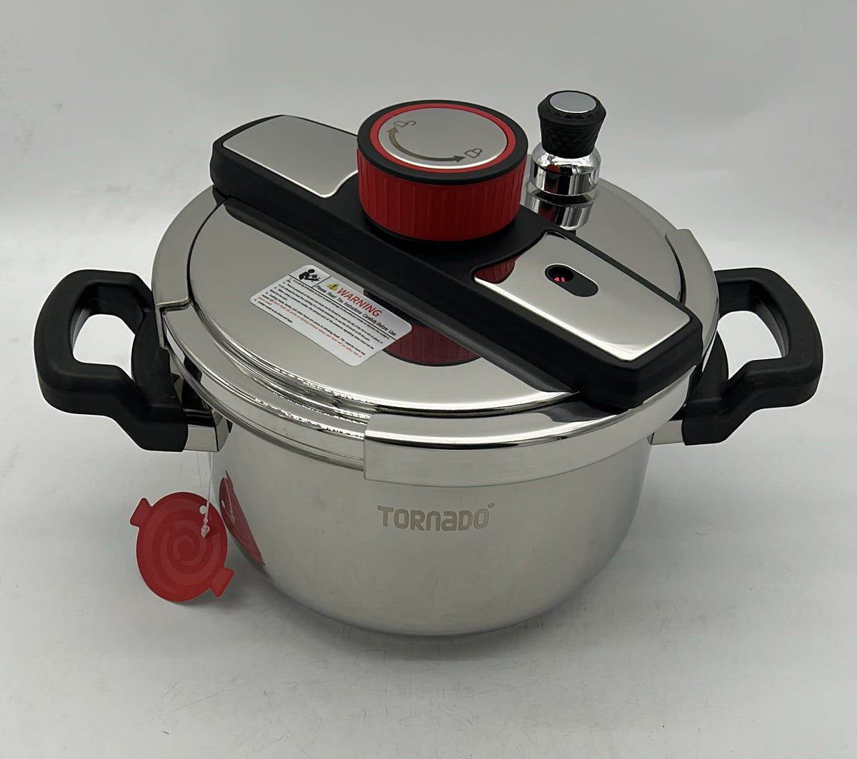 Tornado 5L -> 11 L Stainless Steel Pressure Cooker with Glass Lid and Steamer Basket
