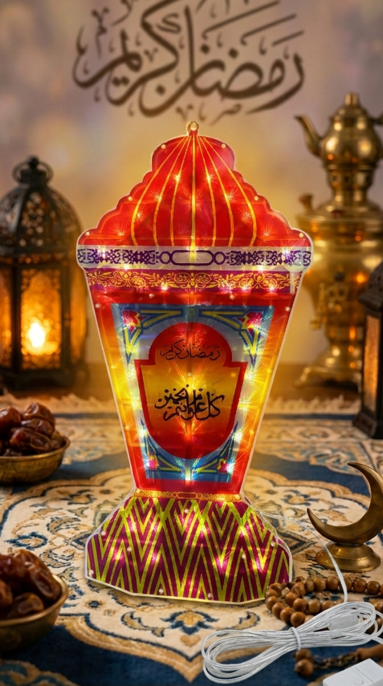 Ramadan LED Decorative Light – Table Lamp with Arabic Calligraphy