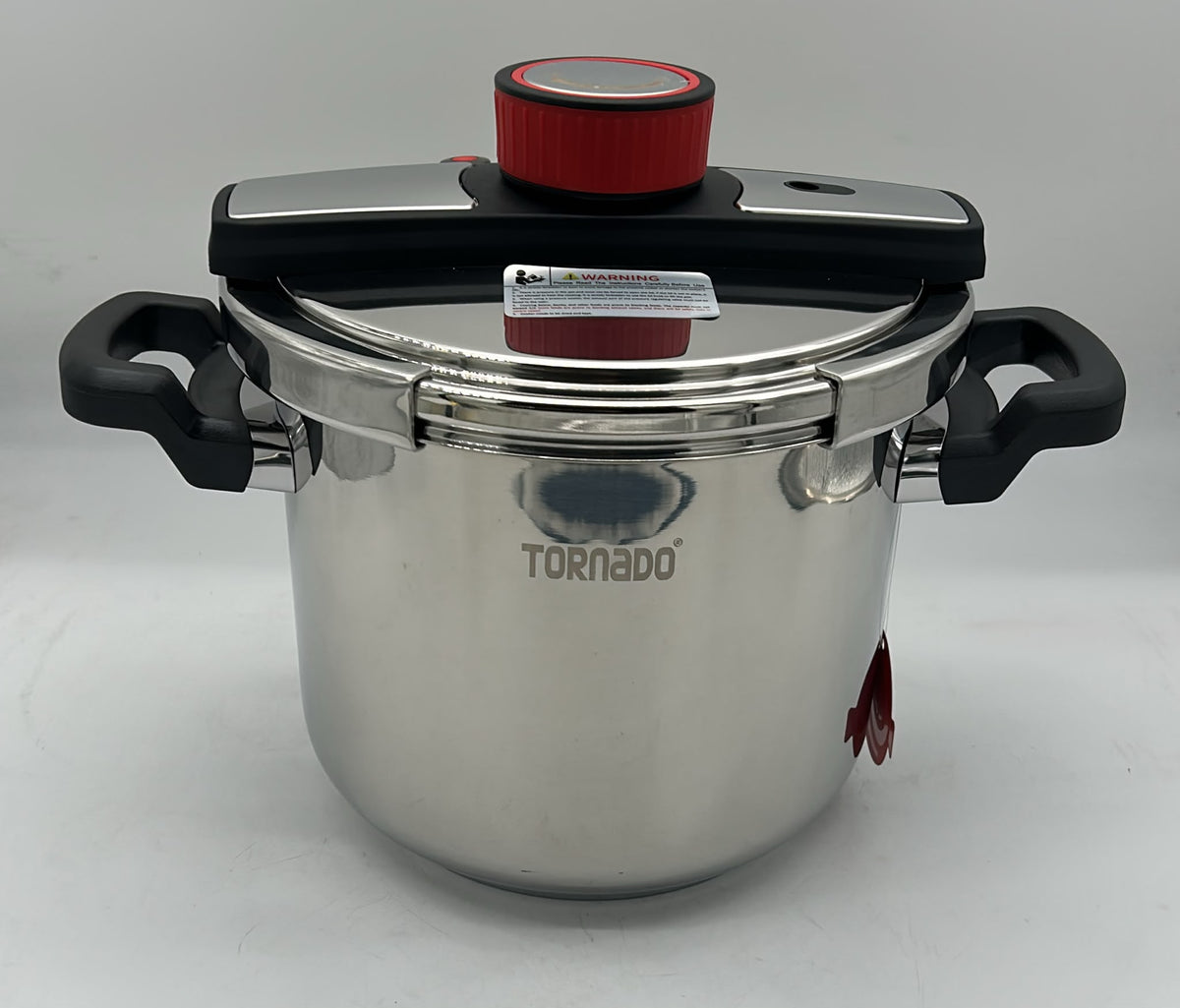 Tornado 5L -> 11 L Stainless Steel Pressure Cooker with Glass Lid and Steamer Basket