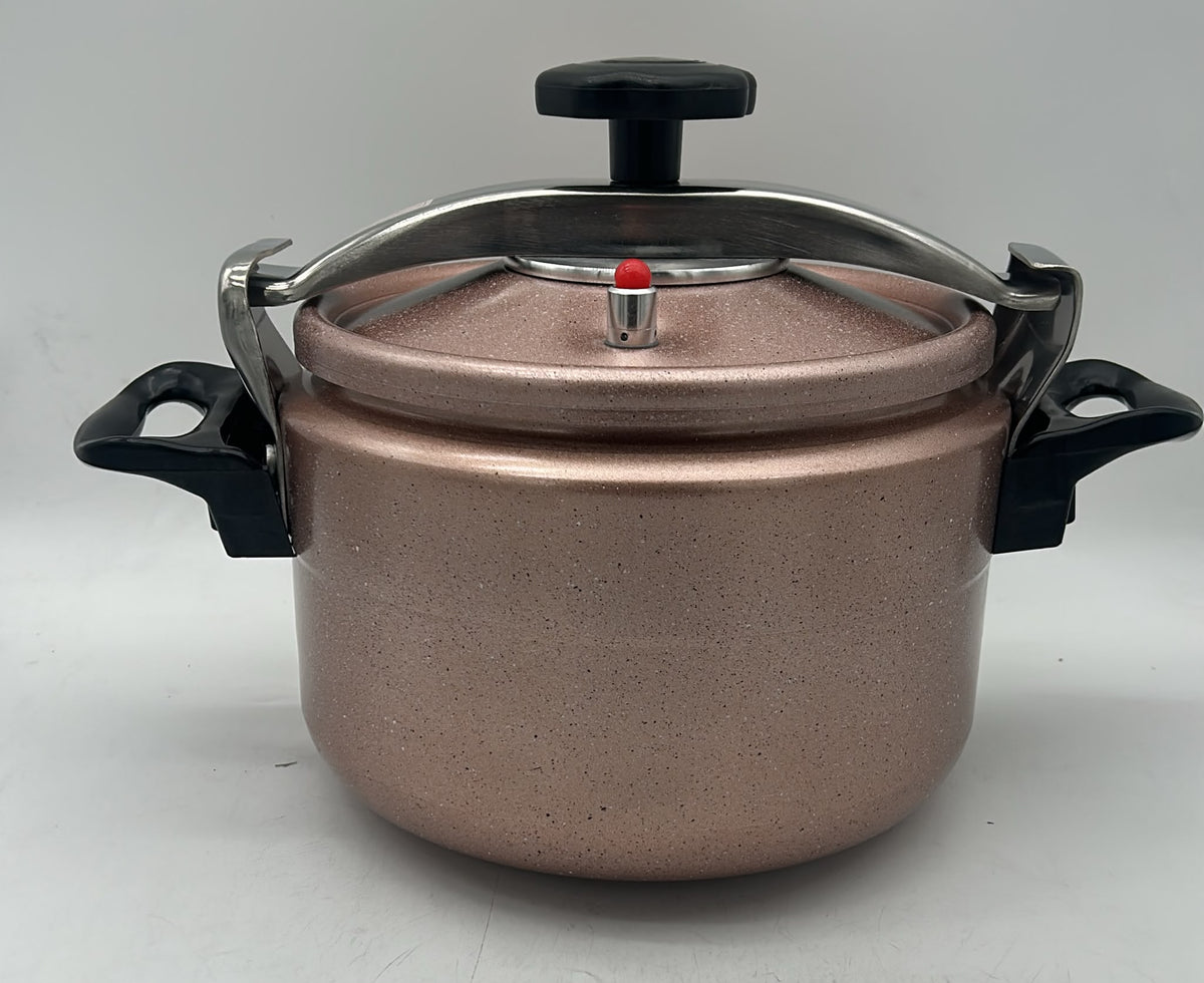 Tornado Aluminum Pressure Cooker with Locking Lid and Heat-Resistant Handles (Pick Your Color)