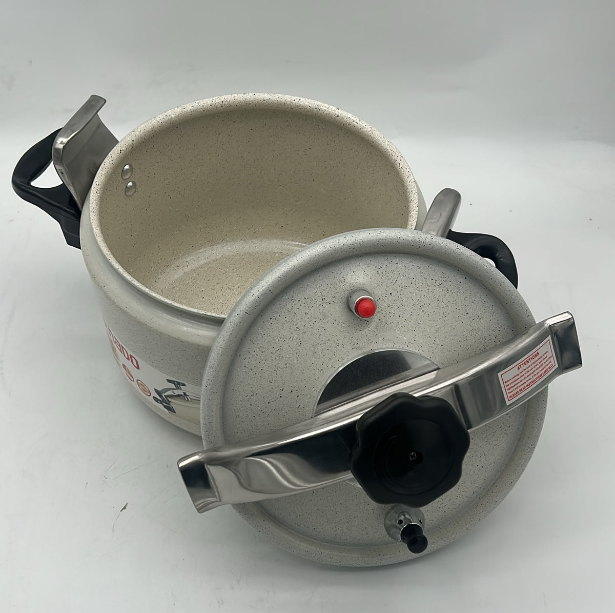 Tornado Aluminum Pressure Cooker with Locking Lid and Heat-Resistant Handles (Pick Your Color)