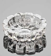 Eltahan Crystal Heavy Glass Ashtray for Indoor and Outdoor Decorative (Round)